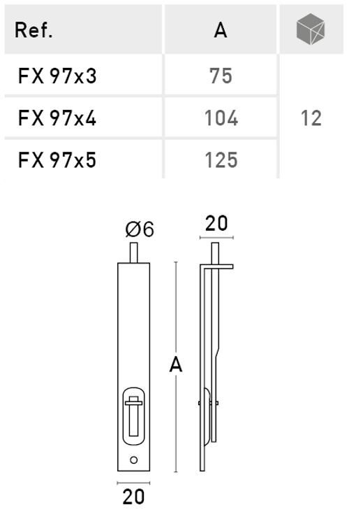 Fecho de embutir - INOX / LAT�O